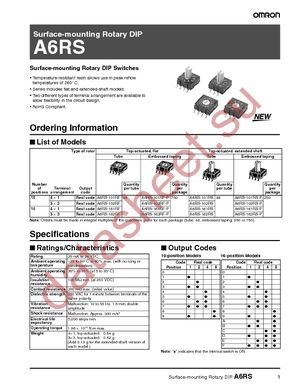 A6RS-101RF datasheet  